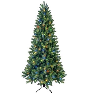 GE 7.5-ft Lexington Pine Pre-lit Artificial Christmas Tree with LED Lights - 1 of 3