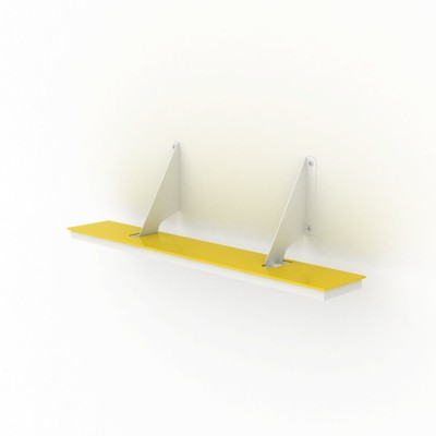 SEVOBAL Utility Storage Shelves Modern Floating Shelf with Sleek Minimalist Aesthetic for Living Room Bedroom or Office, Yellow, 26"*4"*8"
