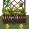 Karl Home 67 Inch Height Outdoor Garden Wood Planter Box with Trellis - 4 of 4