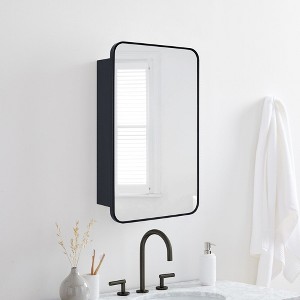 TEHOME Garnes Rectangular Recessed or Surface Mount Metal Medicine Cabinet with Mirror - 1 of 4