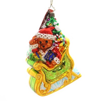 Christopher Radko 5.0 Inch Fuzzy Glider Pediatric Cancer Tree Ornaments