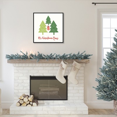Merry Everything Green and Red Christmas Canvas Print