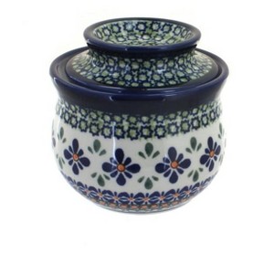 Blue Rose Polish Pottery 1512 Zaklady French Butter Dish - 1 of 2