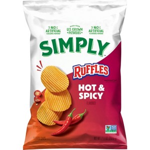 Frito-Lay Simply Ruffles Hot & Spicy - 7.5oz - 1 of 4