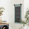 Olivia & May Wood Sign Wall Decor with Chalkboard Blue: Farmhouse Style, Carved, Vertical Orientation, Spot Clean - 3 of 4