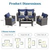 Heynemo 4 Piece Patio Furniture Sets, All-Weather Wicker Conversation Sets, Outdoor Rattan Sectional Sofa Chair with Coffee Table - 3 of 4