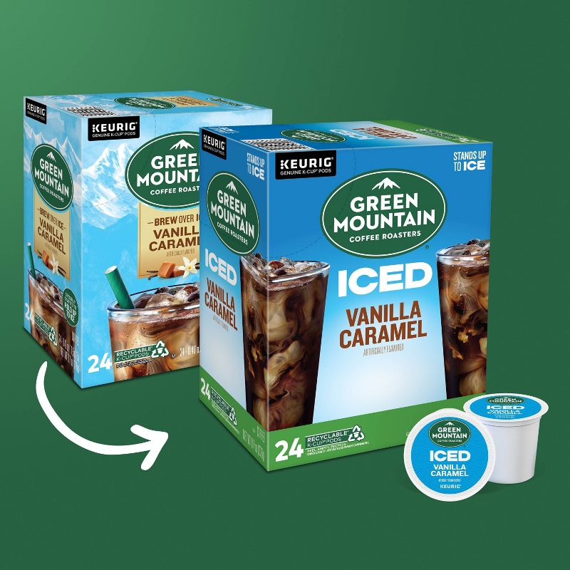 Keurig Green Mountain Coffee Roasters Brew Over Ice Vanilla Caramel Medium Roast Pods - 24ct, 3 of 14