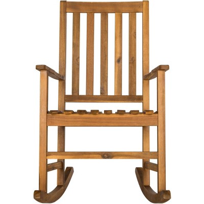 Barstow Teak Wooden Rocking Chair with Arms