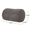 Sapphtopaz Bean Bag Chair Cylindrical Suede Bean Bag Chairs for Adult Sofa Chair Accent Chair for Living Room, Bedroom - 2 of 4