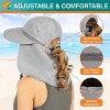SUN CUBE Womens Sun Hat Neck Flap Cover, UV Protection Wide Brim Fishing Hiking Hat, Ponytail Foldable Summer Beach Outdoor - 3 of 4