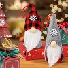 Aoibox Set of 10 Plush Swedish Gnome Christmas Ornaments Handmade Scandinavian Santa Elf Table Decor Hanging 5.4 x 2 Inch - 3 of 4