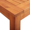 vidaXL Square Dining Table - Solid Acacia Wood Rustic Design - Suitable for Patio, Garden, or Terrace - includes Umbrella Hole - 3 of 3