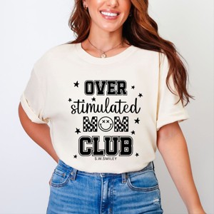 Simply Sage Market S.W.Smiley Over Stimulated Mom Club Garment Dyed Tee - 1 of 4