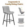 NicBex Faux Leather Counter Height Bar Stools Set of 2,Counter Stools with Chrome Base,Footrest,Bar Chairs for Kitchen,Living Room,Cafes - 4 of 4