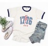 Simply Sage Market Women's 1776 Stars Lightning Bolt Short Sleeve Ringer Tee - 3 of 4