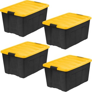 IRIS USA Plastic Storage Bins Black/Yellow - 1 of 4
