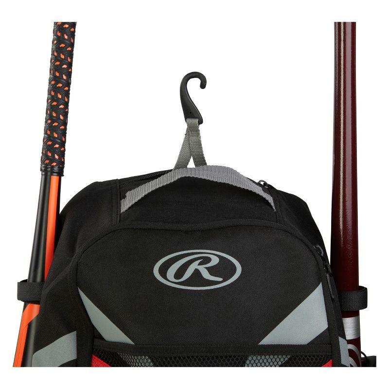 Rawlings Youth Baseball Backpack - Black/Red, 4 of 5