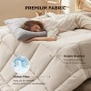 Bedsure Comforter Duvet Insert - Quilted Comforters Queen Size, All Season Duvet, Down Alternative Bedding, with 8 Tabs, Gifts for Women/Men, White,Qu - 3 of 4