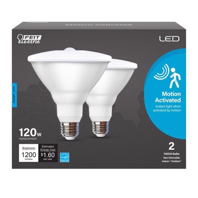 Feit Electric Par38 E26 Medium Led Motion Activated Bulb Daylight 120 Watt Equivalence 2 Pk