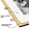 Americanflat Picture Frame with Bamboo-Style Molding and Shatter-Resistant Glass and Mat - Gallery Style Frames for Tabletop or Wall Display - 3 of 4