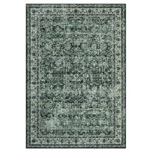 COZONY  Vintage Floral Area Rug, Non-Slip Washable Low Pile Carpet, Indoor Distressed Accent Floor Cover for Living Room and Bedroom - 1 of 4