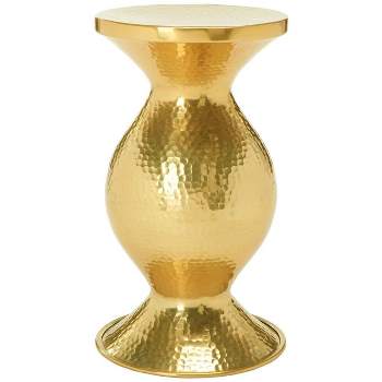 Janus Hammered Stool Accent Table - Gold - Safavieh.