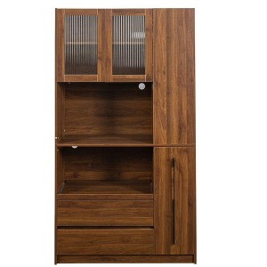 Resenkos 71-Inch Tall Freestanding Kitchen Pantry with Pull-Out Shelf - Walnut Brown - 1 of 4