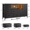 Gikpal 11 Drawer Dresser, Dressers for Bedroom TV Stand for up to 32''- 55" TV, with Power Outlets LED Lights & Side Pocket, Chest of Drawers Dresser - 2 of 4