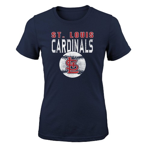 Mlb St. Louis Cardinals Girls' Crew Neck T-shirt - S : Target