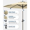 9ft Solar Patio Umbrella - Easy Tilt Crank, 8-Rib Design for Pool/Deck/Backyard (All-Season Weather Resistant) - 2 of 4