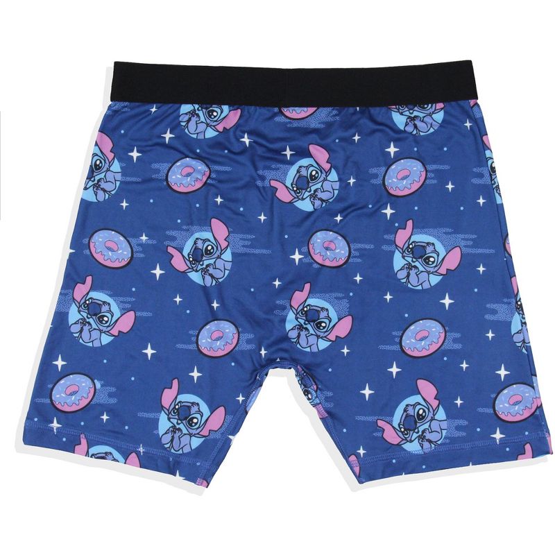 Disney Mens' Lilo and Stitch Donuts Tag-Free Boxers Underwear Boxer Briefs Blue, 4 of 4