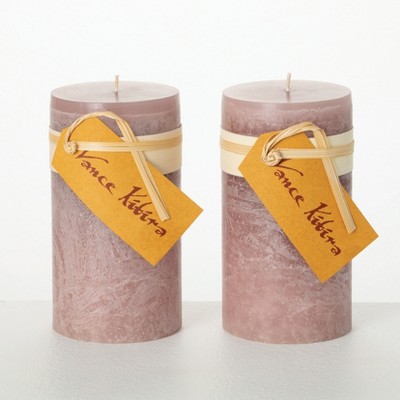 6" Vance Kitira Timber Candle Set of 2