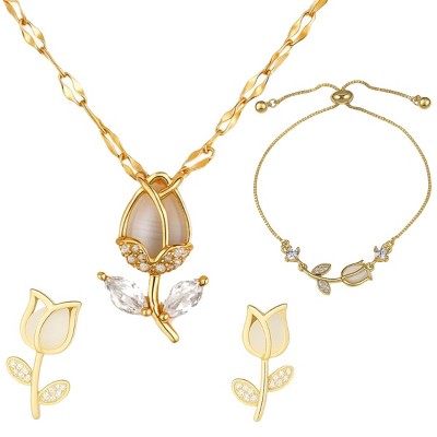 Tulip Jewelry Set for Women, Elegant and Versatile