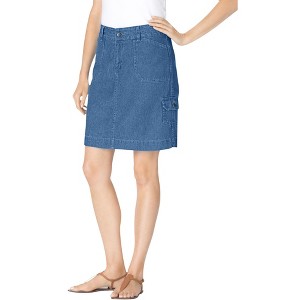 Woman Within Perfect Denim Skort - 1 of 4