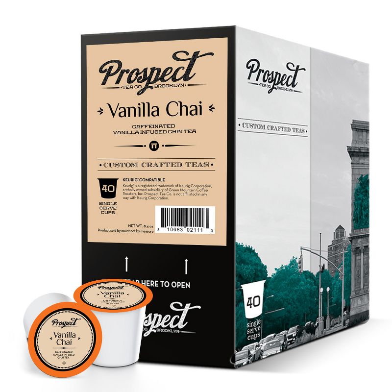 Prospect Tea Co. Caffeinated Vanilla Chai Tea Pods for Keurig K-Cup Brewers, 40 Count, 2 of 6