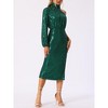 Allegra K Women's Sequin One Shoulder Long Sleeve Sparkly Party Maxi Dress - 2 of 4