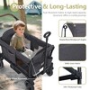 Kinder King 2-Seat Wagon Stroller, All-Terrain Foldable Stroller Wagon for Toddlers with Canopy, Snack Tray & Push/Pull Bar - 3 of 4