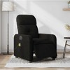 vidaXL Black Fabric Electric Recliner Chair - Massage Armchair with Vibration, Adjustable Foot/Backrest for Living Room, Office - 2 of 4