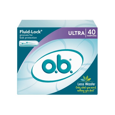 o.b. Applicator Free Digital Tampons Super Plus Absorbency - 40ct - image 1 of 4