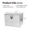 24 Inch Underbody Truck Tool Box, Heavy Duty Aluminum Stripe Plating Truck Tool Chest Box With T-Handle Waterproof Storage Organizer - 4 of 4