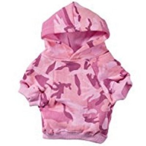 Casual Canine Camo Hoodie for Dogs, 7" XS, Pink - 1 of 2