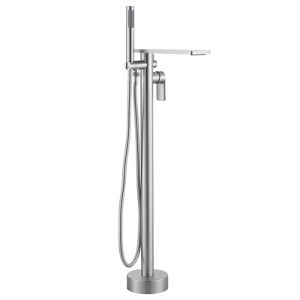 WOWOW Brass Freestanding Bathtub Faucet Single-Handle Floor Mount Bath Tub Faucet with Hand Shower - 1 of 4