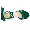 Allegra K Women's Open Toe Lace Up Strap High Block Heel Ankle Sandals - 4 of 4