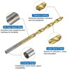 Unique Bargains High Speed Steel Metric Straight Flute Thread Tap and Titanium Coated Twist Drill Bit Set 4 Pcs - 4 of 4