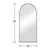 PexFix Full Length Arched Free Standing Body Mirror, Metal Framed Wall Mirror, Large Floor Mirror - 3 of 3