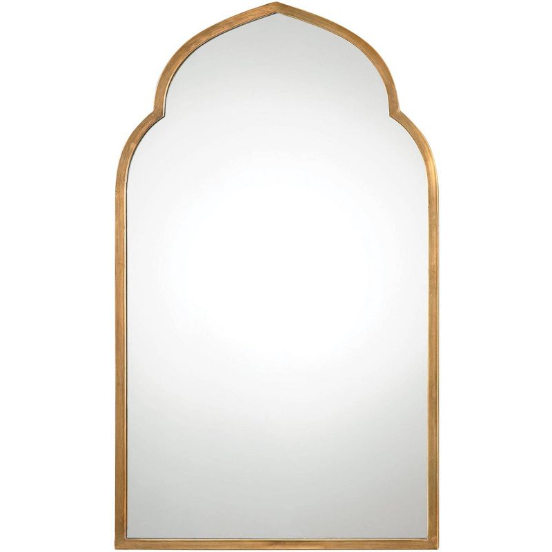 Uttermost Kenitra 40" x 24" Moroccan Arch Top Gold Wall Mirror, 1 of 2