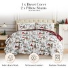 White Christmas Oversized Reversible Holiday Bedding Duvet Cover Set with shams - 4 of 4