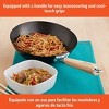 IMUSA 11" Carbon Steel Wok with Wooden Handle Black: Nonstick Cookware, Electric & Gas Compatible, Hand Wash - 3 of 4