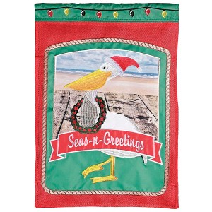 Dicksons Magnolia Garden Outdoor Flag Decoration For Garden, Yard, Or Walkway Standard 13 x 18, Weather Resistant Polyester, Pelican Seas and - 1 of 2