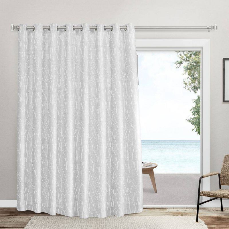Forest Hill Patio Woven Blackout Grommet Top Single Curtain Panel - Exclusive Home, 1 of 7